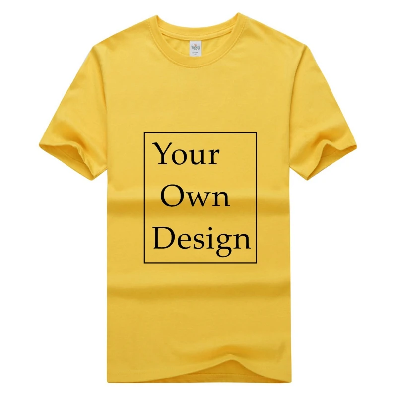 

EU Size Custom Cotton T shirt Short Sleeve Casual DIY Print Brand Logo Picture T-shirt Tops Tee For Women And Men