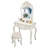 luxury home dressers nordic ins princess dressing table bedside table bedroom furniture backrest dressing chair vanity desk