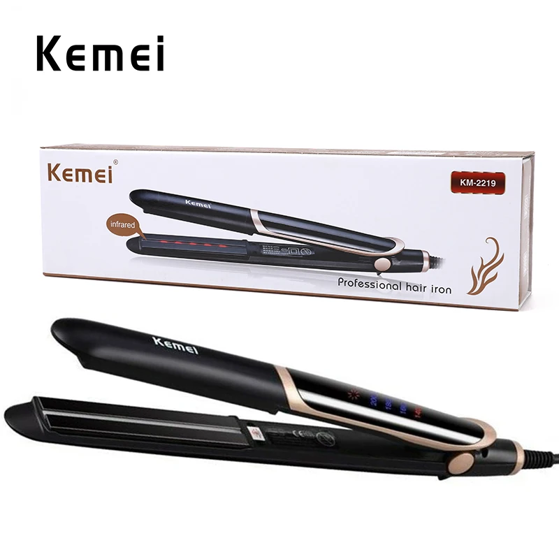 Kemei 2 в 1 Профессиональный Выпрямитель для волос бигуди плоский утюг