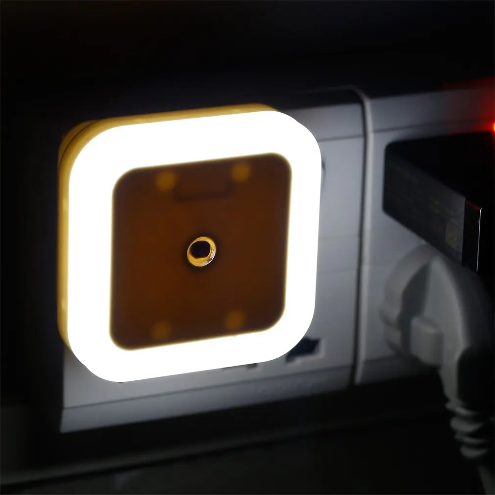 4 шт. 1 Вт светильник с датчиком управления Ночной вилка стандарта США для детей