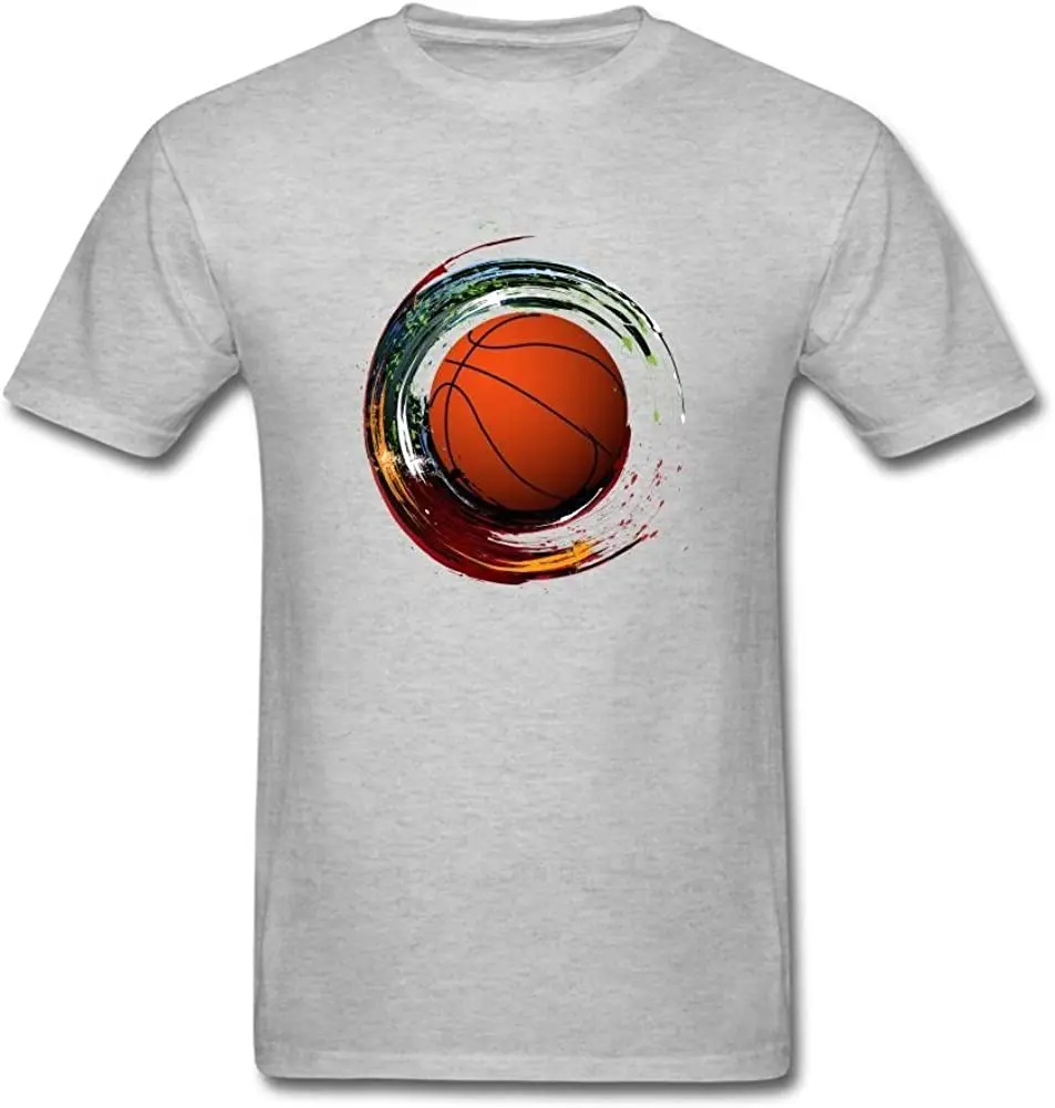 

Men's Abstract Basketball Art Short Sleeve Tshirt New Arrivals Summer Cool Tee Breathable All Cotton T Shirt
