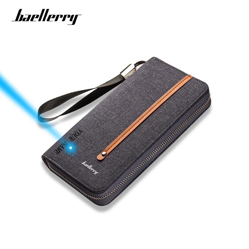 Роскошный брендовый корейский бумажник Baellerry для мужчин длинные мягкие холщовые