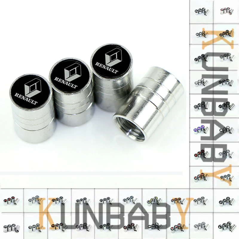 Крышка клапана 4 шт. серебристая металлическая круглая Модель автомобильных