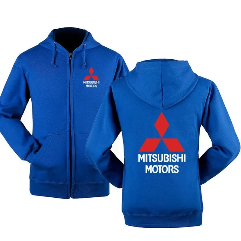 

New Fashion for Mitsubishi Car Logo Sweatshirt Hoodies Men Spring Autumn Fleece Cotton Zipper Jacket HipHop Harajuku Male Cloth