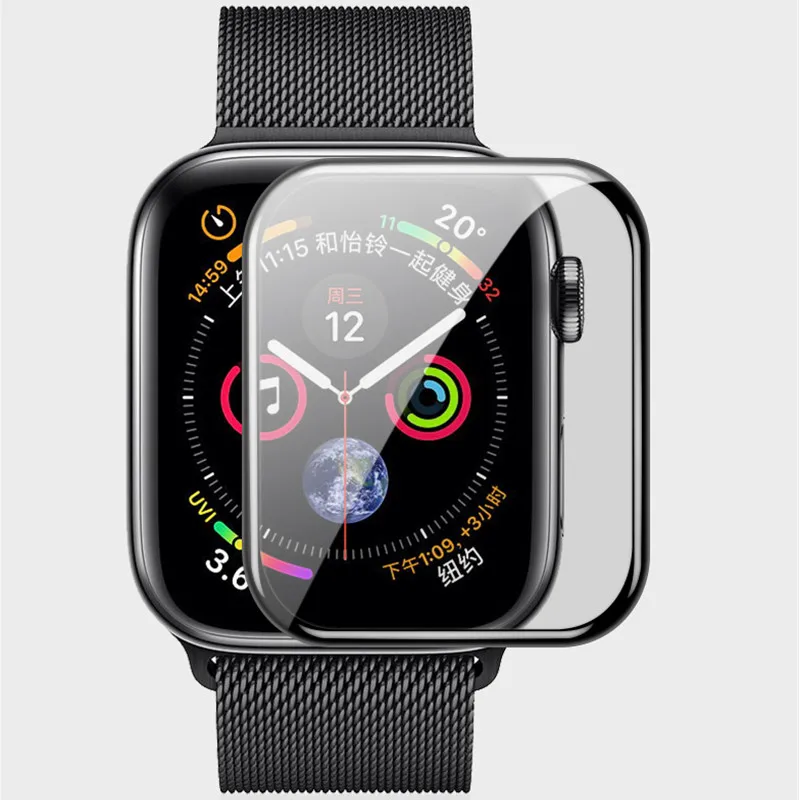 Защитная пленка 3D с закругленными краями для Apple Watch 5 4 3 2 1 38 мм 42 Защита экрана iWatch