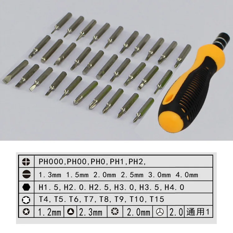 

30in1 Magnetic Screwdriver Set Portable Torx Screwdriver Bits For Cell Phone Watch Laptop Screwdriver Kit Repair Hand Tool