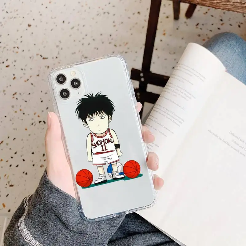 

Slam Dunk anime fashion Phone Case Transparent for iPhone 11 12 mini pro XS MAX 8 7 6 6S Plus X 5S SE 2020 XR
