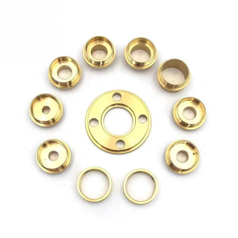 

11Pcs/Set Brass Template Router Guides Kit Router Bushing Set with Lock Nut Axle Sleeve Supply Adapter Router Accessories Tool