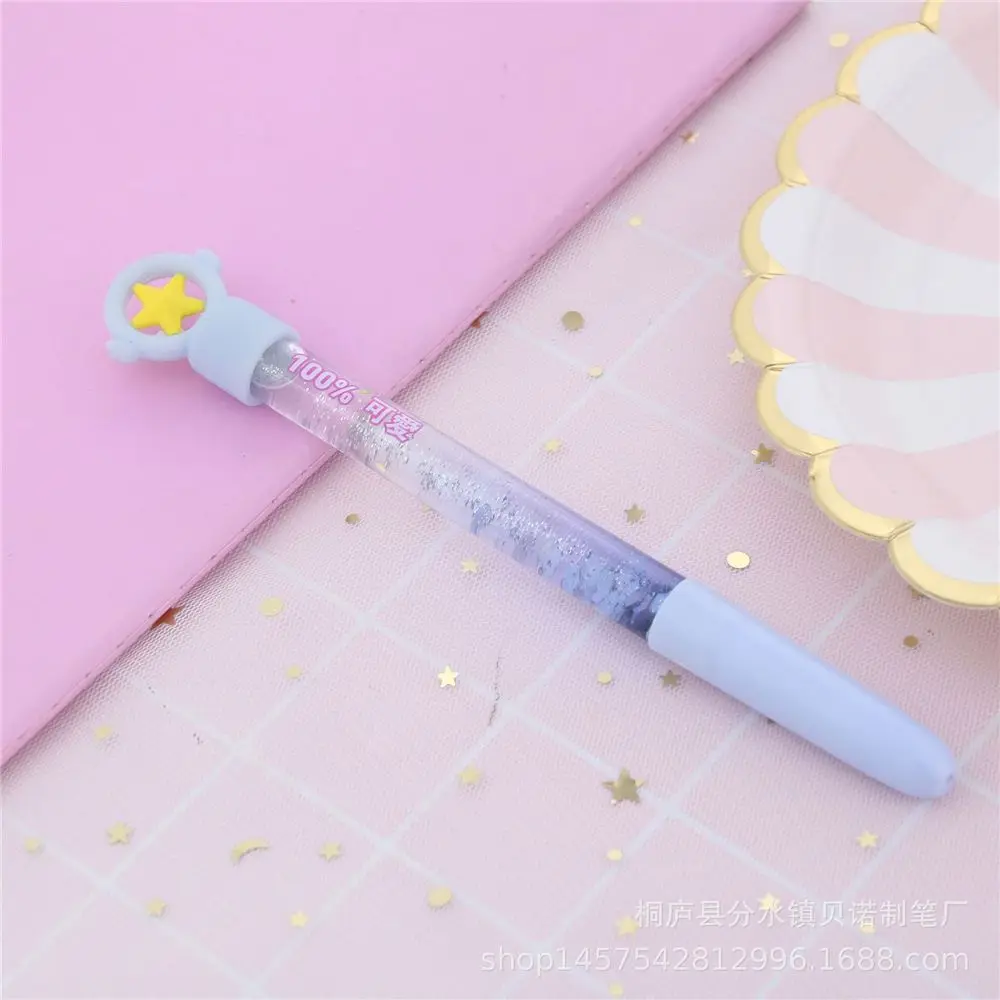 blue Лимит показывает 1 шт. 0,5 мм Kawaii, милые канцелярские принадлежности Единорог зыбучие пески гелевая ручка подпись ручка школьные офисные принадлежности подарок для ребенка подарок - Цвет: blue