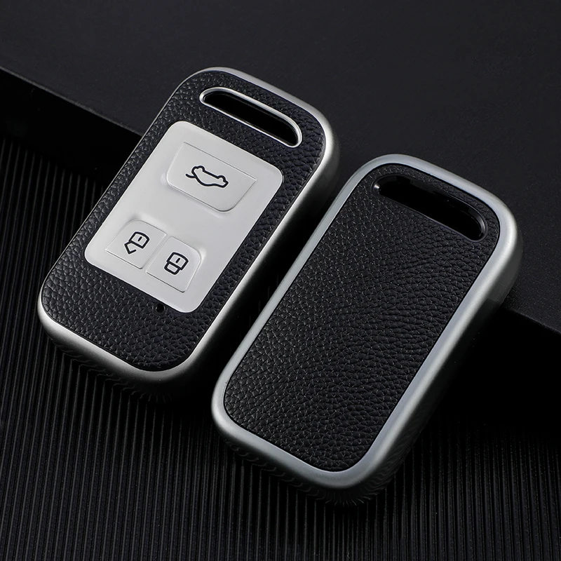 

Hot Sale TPU Leather Grain 3 Buttons Car Key Case For Chery Arrizo Tiggo 3 5X 4 8 Glx 7 2019 2020 Protector Interior Accessories