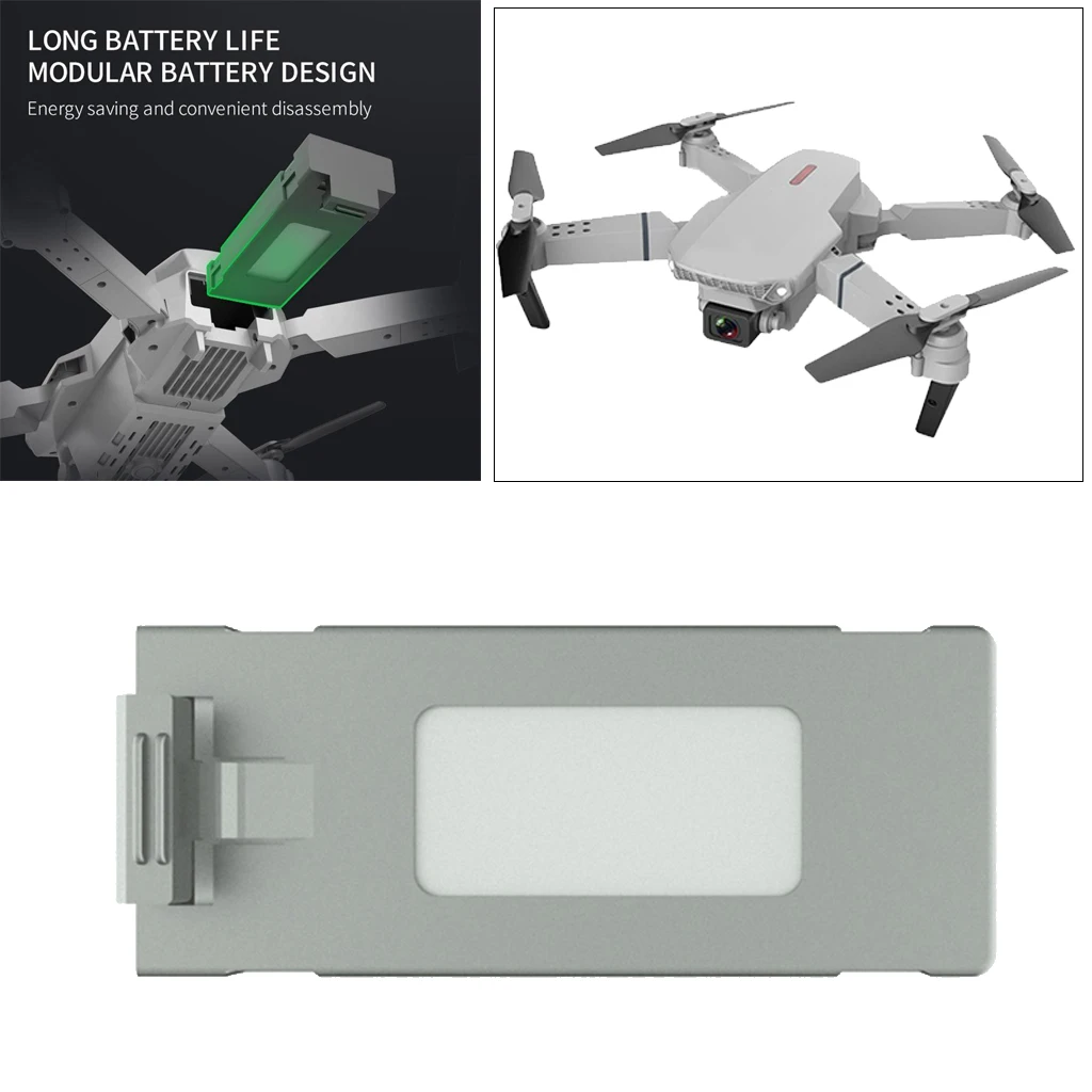 

E88 Pro Drone Accessories Battery 3.7V 1800mAH RC Quad Parts--7.3x3x1.5cm