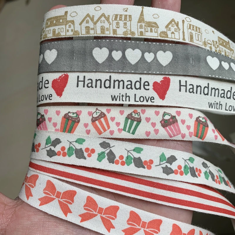 Хлопчатобумажная лента с принтом ручной работы 5 ярдов милый дом цветной флаг