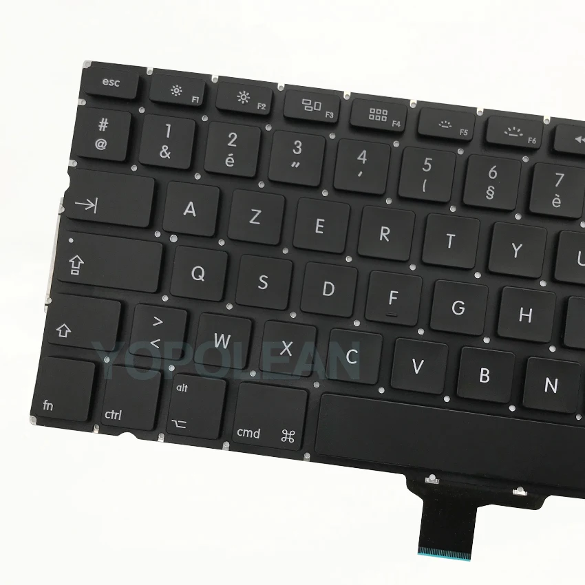 Новая Французская клавиатура AZERTY 5 шт./лот для Macbook Pro 13 A1278 с французской