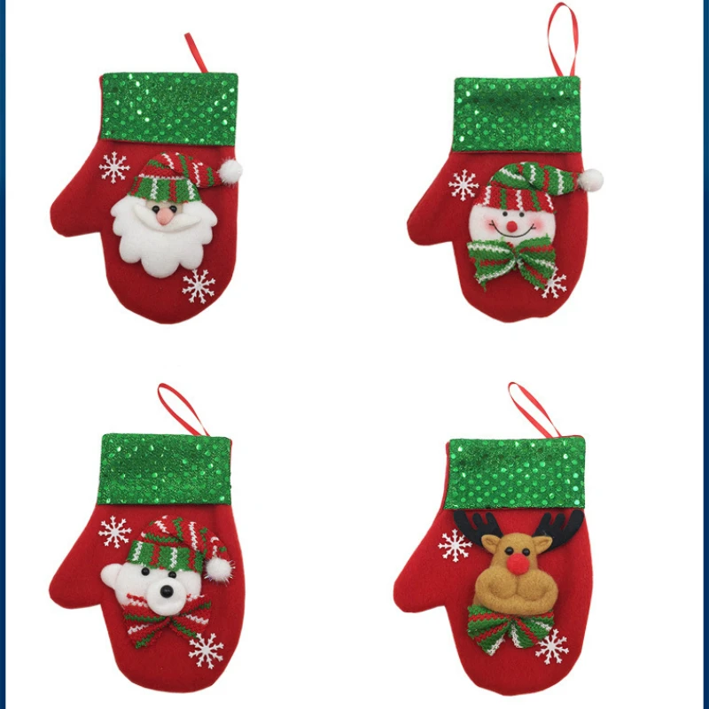 Рождественские перчатки елочные Подвески рождественские украшения для стола