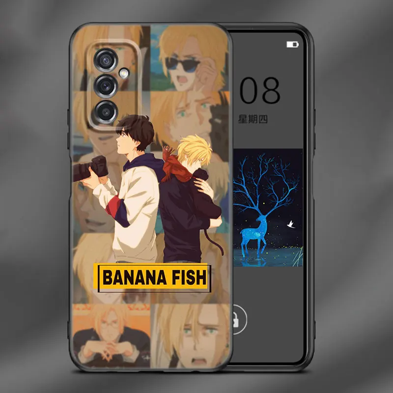 Чехол в стиле аниме банан и рыба для Samsung Galaxy M11 M12 M21 M51 M52 M32 5G M30 M31 S Note 10 Lite 20 Ultra J2 J6 J8