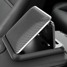 Carbon Fiber Car Phone Holder Dashboard Universal 3 to 6.5 inch Mobile Phone Clip Mount Bracket For iPhone XR XS MAX GPS Stand