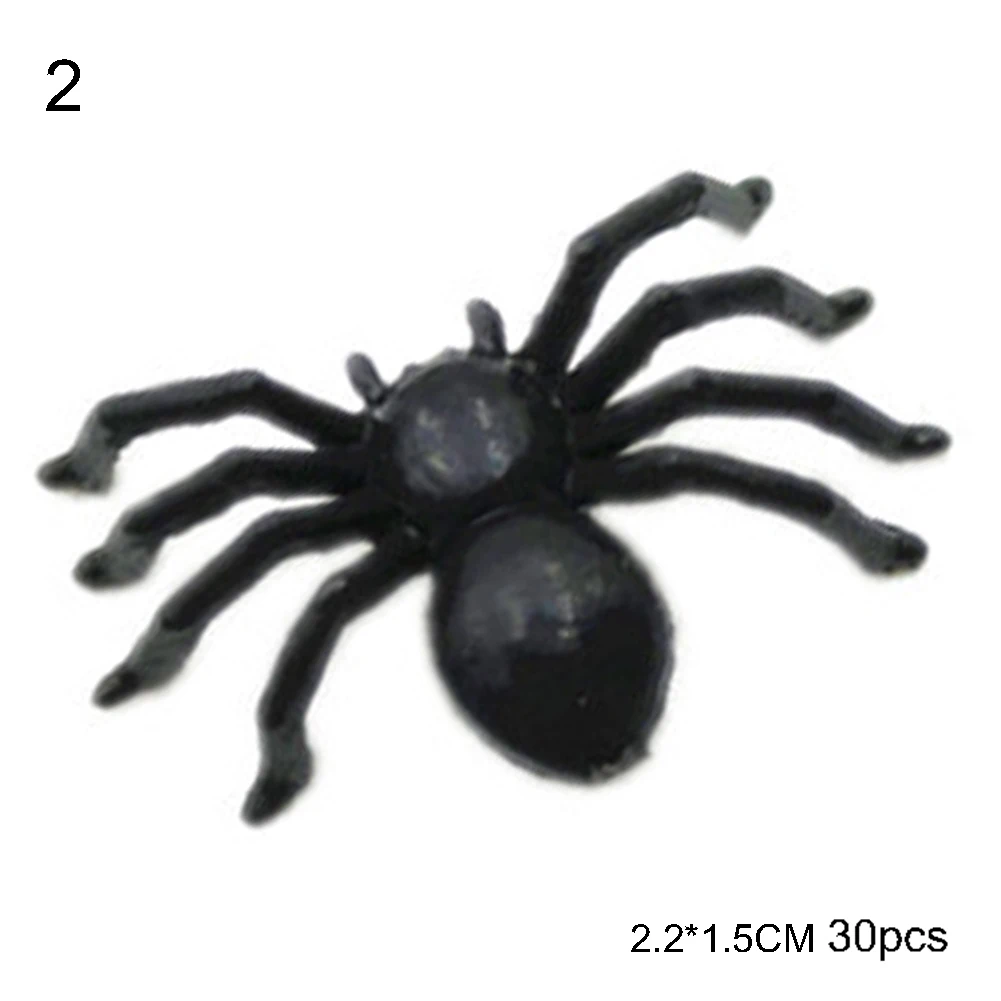 30Pcs/Set Plastic Realistic Mini Spider Toy Halloween Party Prop Decoration Festive Supplie | Дом и сад