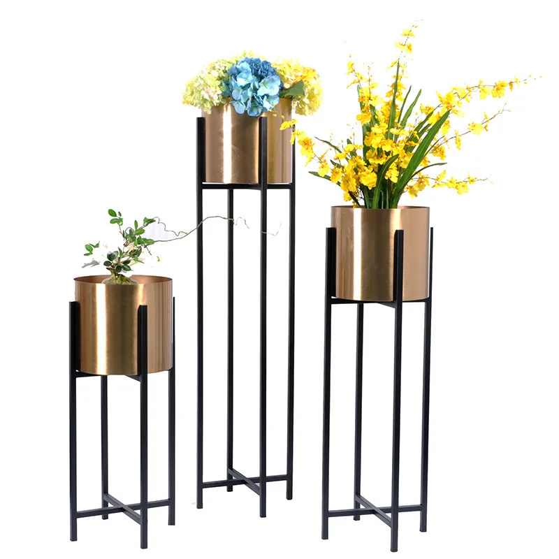 Большие металлические подсвечники украшения золотой цветочный держатель