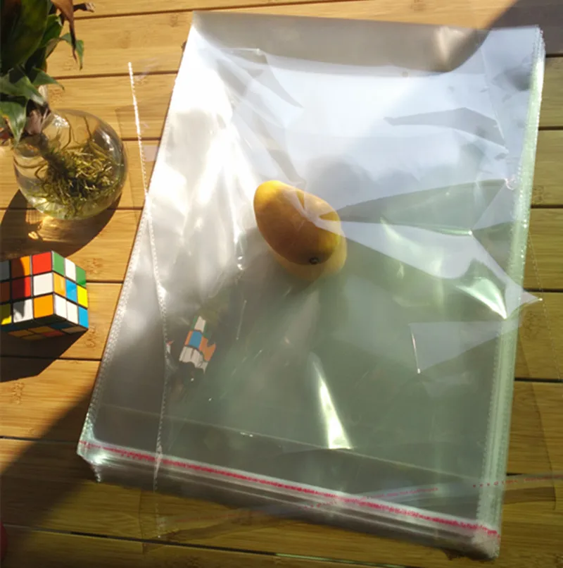Ширина 20 см большие пластиковые прозрачные мешки Opp мешок Одежда Упаковка для