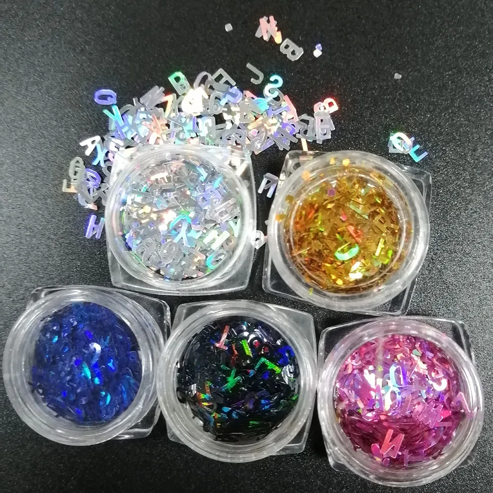 Зеркальные буквы Гель лак акриловый зеркальный дизайн ногтей украшение