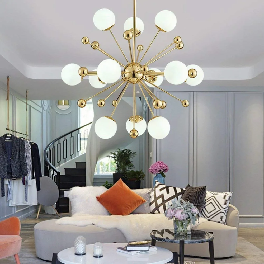 Sputnik Firework Chandelier Lighting Modern Pendant lighting /Ceiling Light Fixture for Living Room Bedroom Dining Room