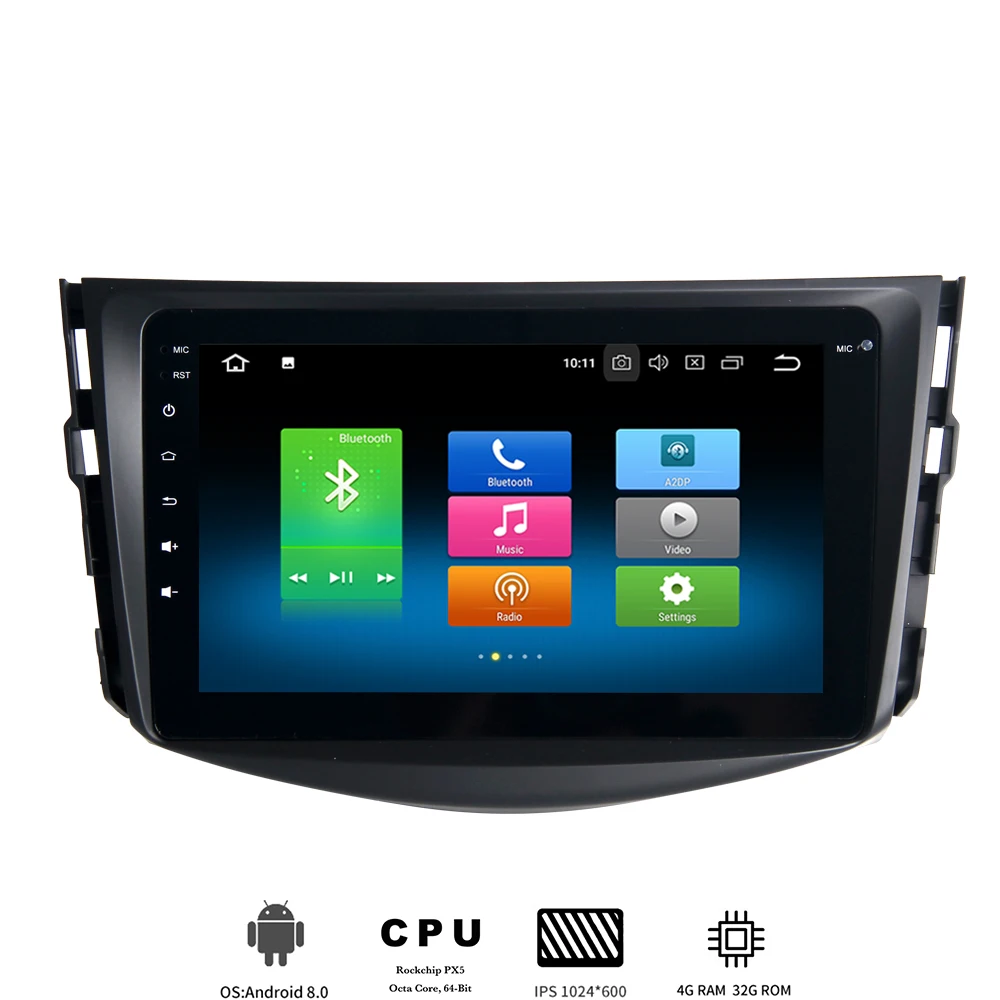 Автомобильный мультимедийный плеер 1 din Android 9 0 для Toyota RAV4 2009 2010 2011 2012 радио с 8