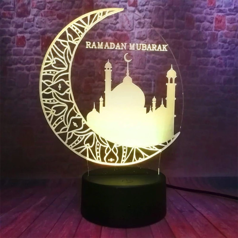 

7 Eid Mubarak Party Decoration Colour Change Mood Light Gift for Believer 35ED