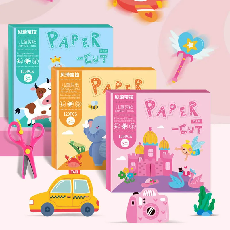 

Children's Fun Paper-cut Handmade Diy Paper-cut Materials For Early Education And Colorful Paper-cut Toys Puzzle Development Kit