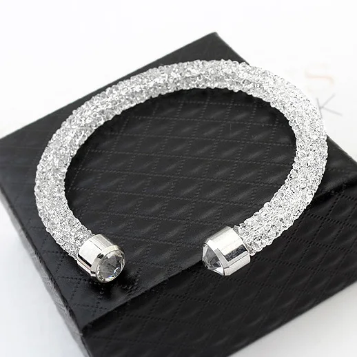 Блестящий браслет-цепочка с кристаллами от SWAROVSKI, браслет для женщин, ювелирное изделие, Pulseira Feminin, подарок на день матери