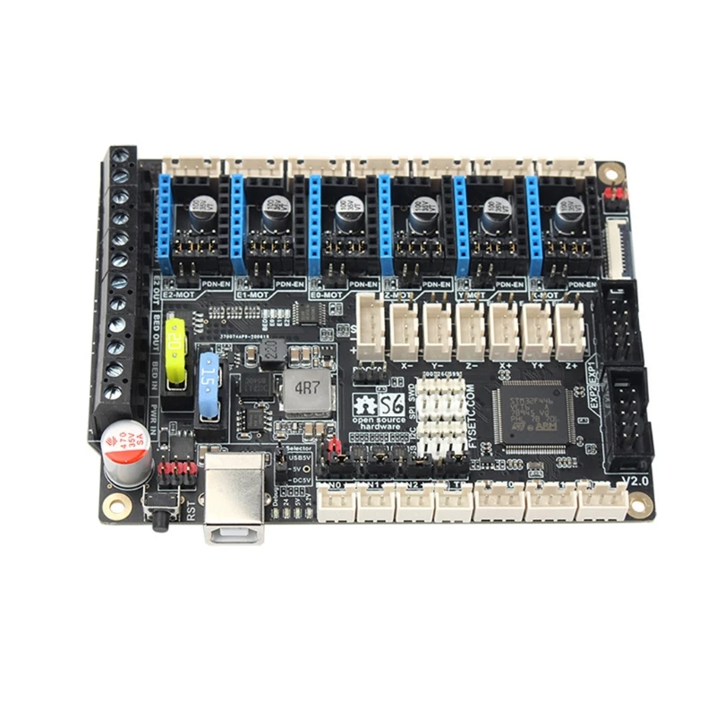 

S6 V2.0 32 Bit XH Connector Control Board Support 6X TMC Drivers Uart/SPI Wire XXUC