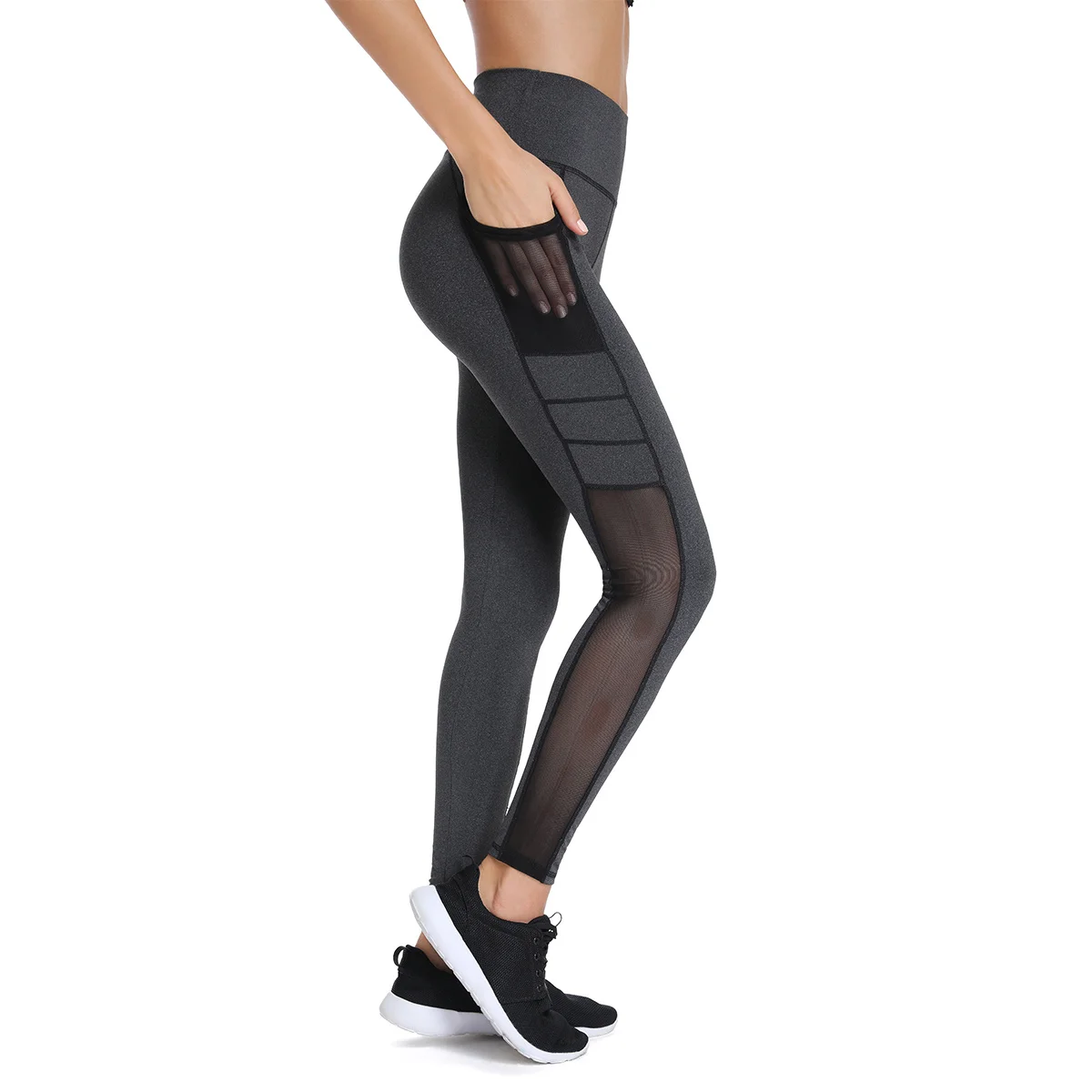 Леггинсы Joyshaper в стиле пэчворк сетчатые черные Капри спортивные для бега фитнеса