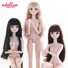 Adollya 22 подвижные шарнирные куклы игрушки 60 см BJD голая кукла пластиковая модная шарнирная кукла женская обнаженная голова тела игрушка для девочек