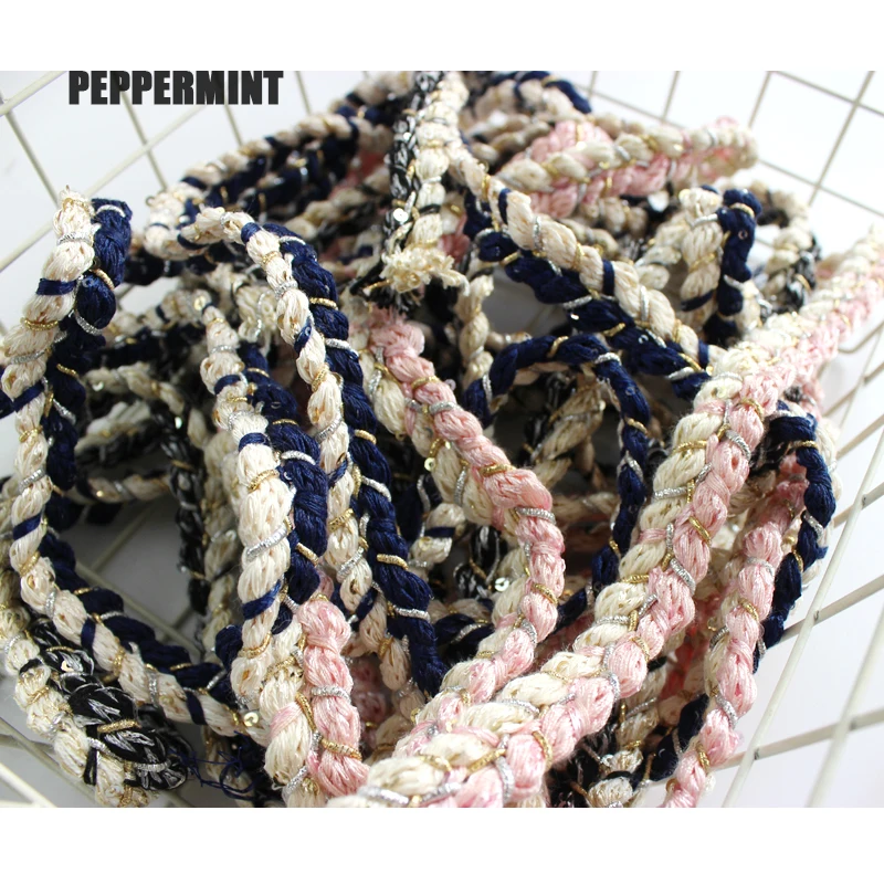 1 ярд 5 см золотая тесьма отделка хлопковая веревка блестки блестящая швейный