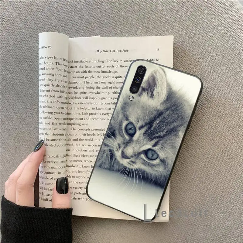 

Cute Animal Lovely Pretty Cat Phone Case For Samsung A20 A30 30s A40 A7 2018 J2 J7 prime J4 Plus S5 Note 9 10 Plus