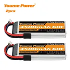 Литий-полимерный аккумулятор Youme 11,1 В 4500 мАч 3S 60C XT60 EC3 T Deans EC5 XT90 для Traxxas Slash 110, детали для радиоуправляемых автомобилей, 2 шт.