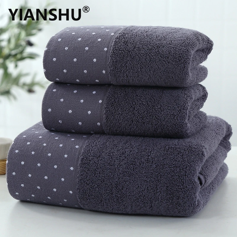 

YIANSHU комплект роскошных хлопковых банных полотенец (в упаковке 3) 1 Банное полотенце 2 полотенца для рук s хорошо впитывающие мягкие полотенца...