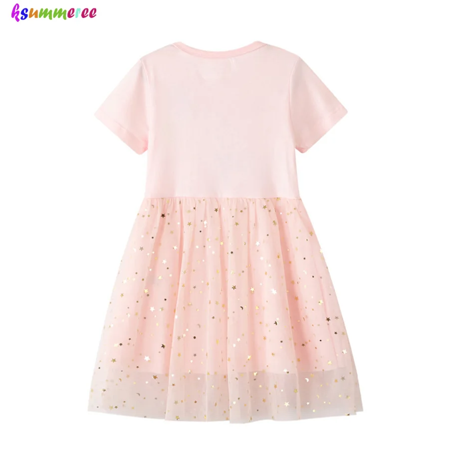 Новые платья-пачки принцессы с милым кроликом для девочек Летняя одежда Мягкое