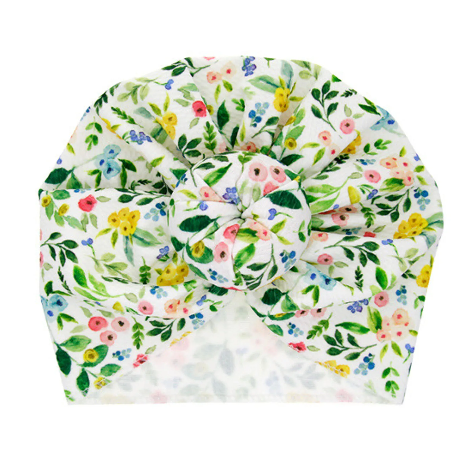 

Summer Headwear Newborn Baby Boy Girl Floral Print Hat Headwear Beanie Turban Hat Accessories Photography Props Headwear #4