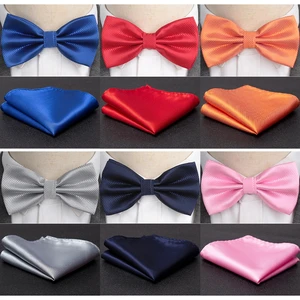 Men Bowtie Cravat Set Solid Fashion Butterfly Party Wedding Bow Ties Girls Formal Dress Tie Mens Bow in USA (United States)