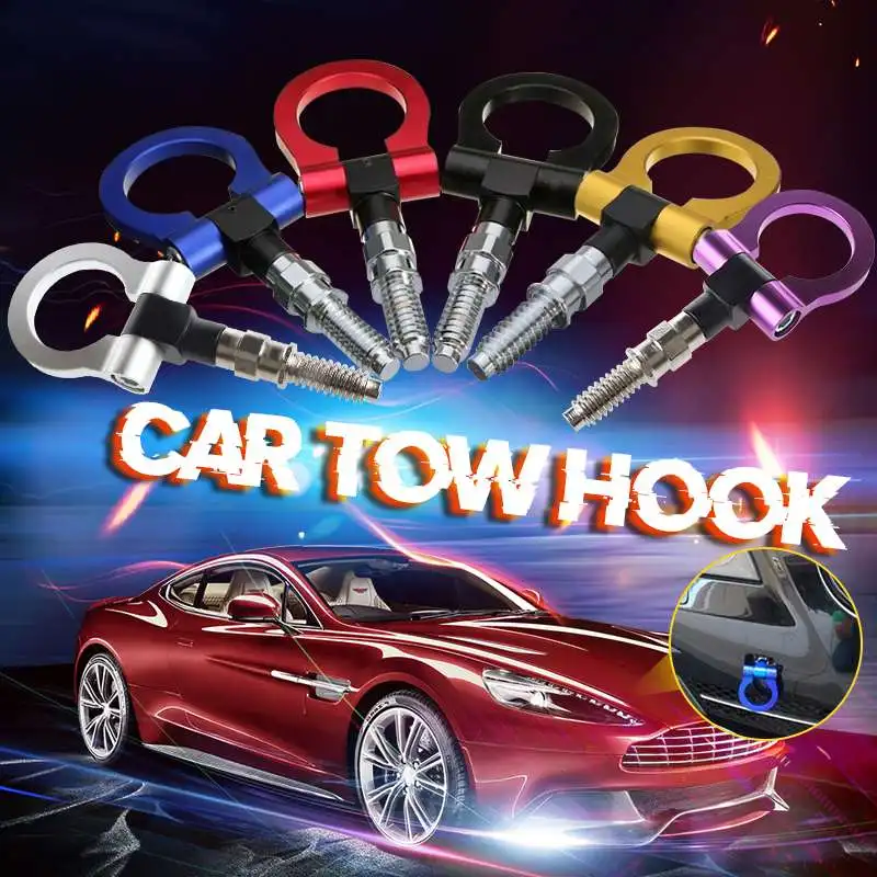 

Universal Aluminum Racing Tow Hook Towing Trailer Ring for European Cars Blue Red Golden Black Silver Towing Bars