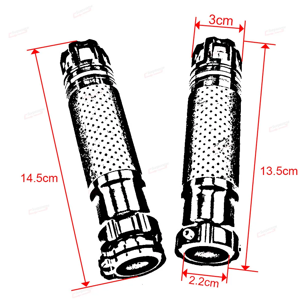 

Universal 7/8'' 22MM Motorcycle Hand Grips CNC Aluminum Handlebar Throttle Turn Grip Motocross Biker Scooter Handlebar Grips