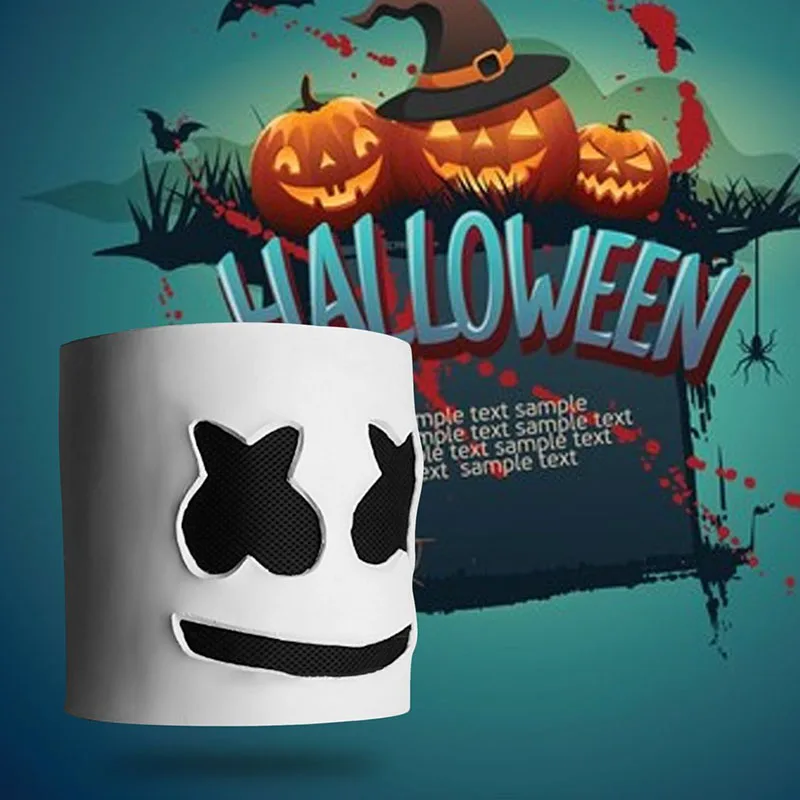 Популярная маска DJ Marshmello для взрослых латексный шлем косплея пасхальвечерние