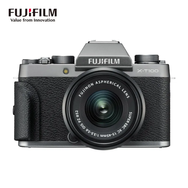 Fujifilm X-T100/XT100 беззеркальная цифровая Камера с XC15-45mm F3.5-5.6 OIS PZ объектив - Цвет: Dark Silver