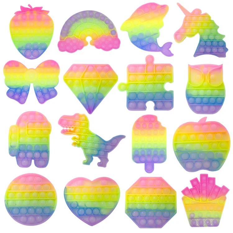 Блестящие антистрессовые игрушки мороженое пузырьки сенсорные для детей