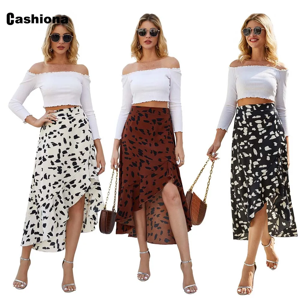 

2021 European And American Style Women's Skirt Trumpet Dresses Plus size Lady Elegant Leopard Print Dress High Waist Long Skirt