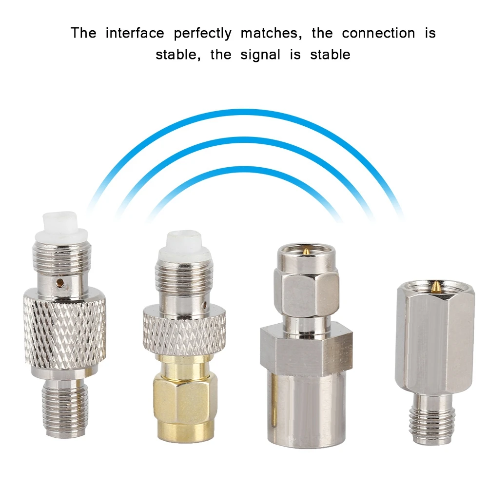 SOONHUA 4pcs FME To SMA Connector Adapter Converter​​ DAB Aerial Converters For Antenna |