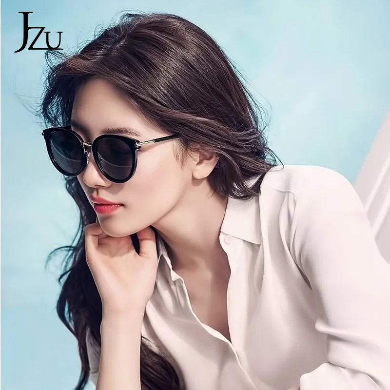 

JZU 2019 New Sunglasses Women Driving Mirrors vintage For Women Brand designer fashion lens Sun Glasses Female oculos UV400