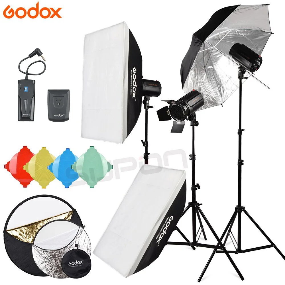 

Набор для вспышки Godox строб студия, 120DI 3*120Ws