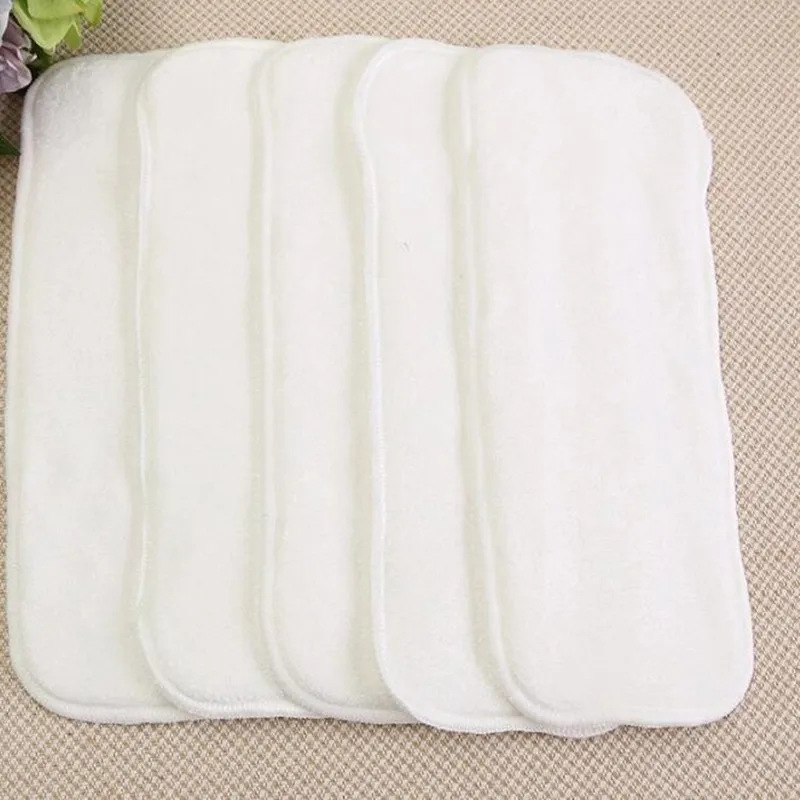 10 шт 4 слойные вставки из бамбука и микрофибры для детских тканевых подгузников