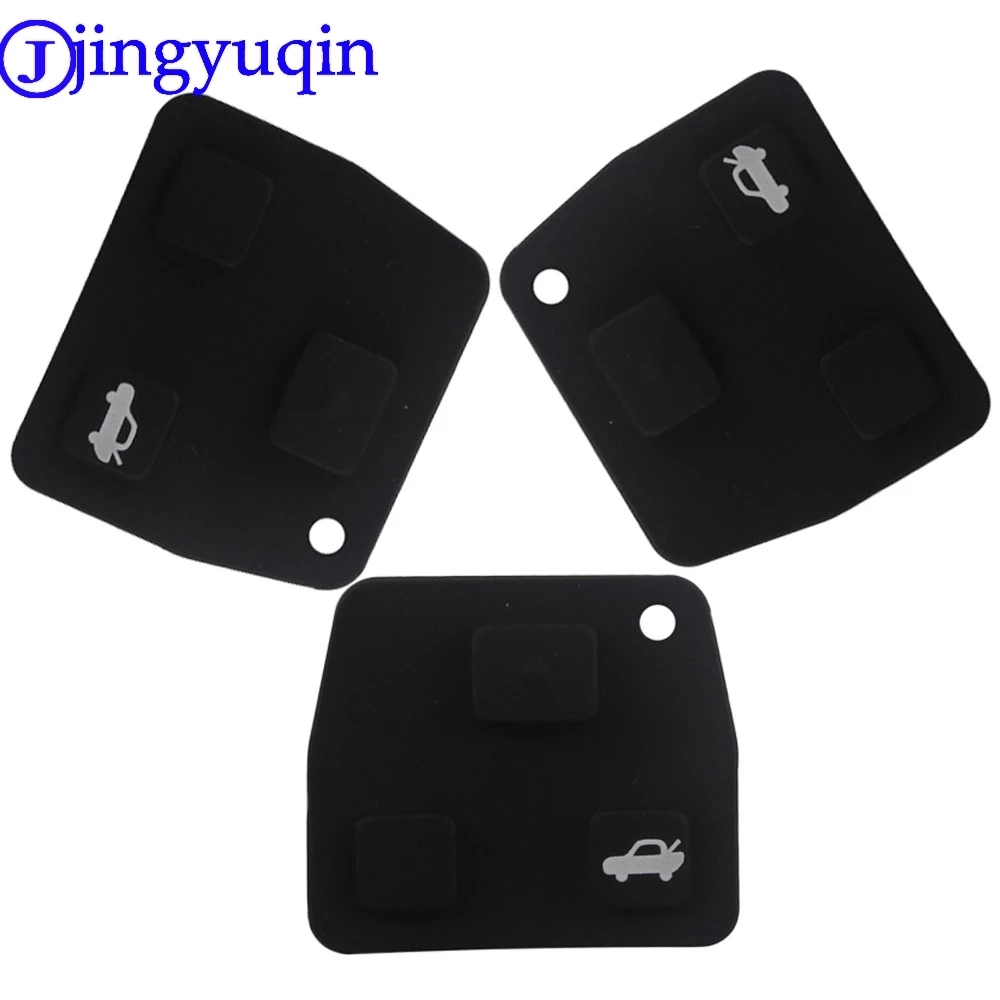 

jingyuqin 20X 3 Button Auto Car Remote Entry Key Fob Black Silicon Rubber Pad Replacement For Toyota Avensis Corolla Lexus RVA4